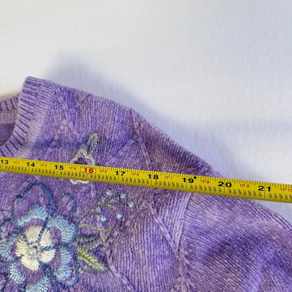 Alfred Dunner Victoria Falls Chenille Embroidered Sweater Size 3X - Picture 7 of 10